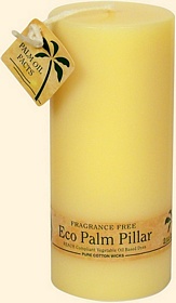 Cream Eco Palm Wax Pillar Candles