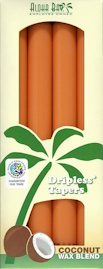 Burnt Orange Coconut Tapers: 4 Pack