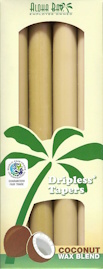 Olive Green Coconut Tapers: 4 Pack