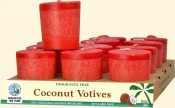 Red Coconut Votives - Fragrance Free